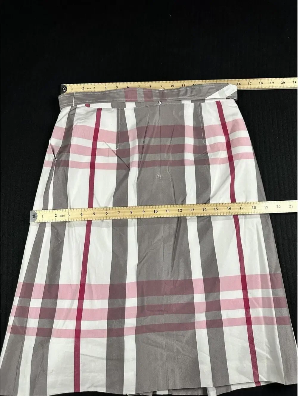 🌸✨ Daniel Hechter Paris Plaid Belted A-Line Skirt ✨🌸